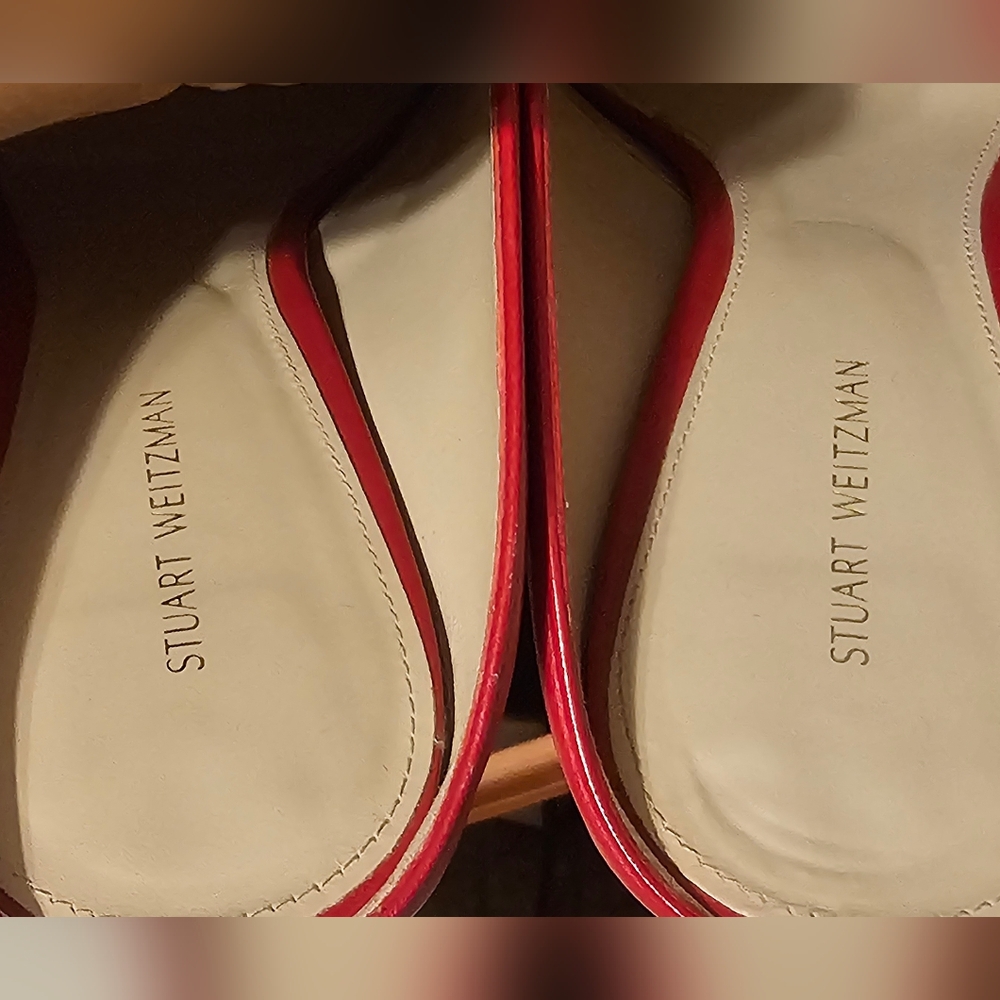 Stuart Weitzman Mira Red Leather Mules US11 M Retail $498-bing - Picture 15 of 15